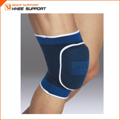 LIVEUP bandáž na koleno, elastická s pěnovým chráničem LS5706 - S/M - modrá
